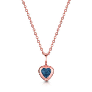 Little Heart Ashes Resin Pendant - Rose Gold