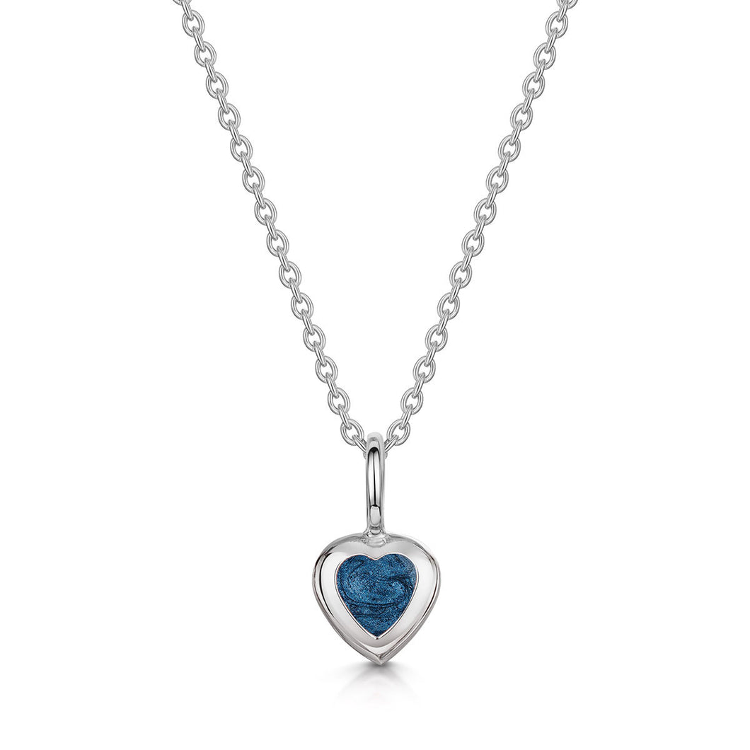 Little Heart Ashes Resin Pendant - Silver