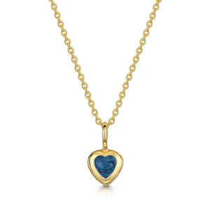 Little Heart Ashes Resin Pendant - Gold