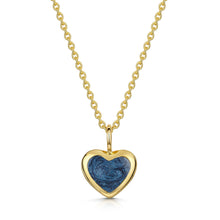 Load image into Gallery viewer, Rounded Heart Ashes Resin Pendant - Gold
