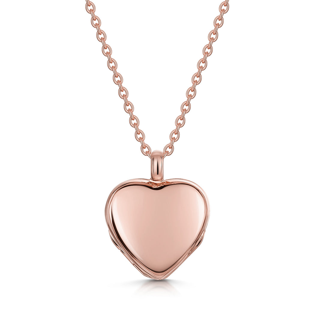 4 Photo Heart Clover Locket - Rose Gold