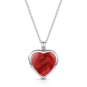 Heart Ashes Resin Locket - Silver