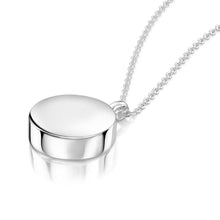 Load image into Gallery viewer, Round Drum Urn Ashes Necklace – Silver
