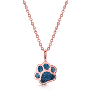 Paw Print Ashes Resin Pendant - Rose Gold