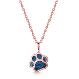 Paw Print Ashes Resin Pendant - Rose Gold