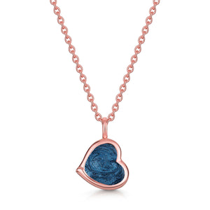 Drop Heart Ashes Resin Pendant - Rose Gold