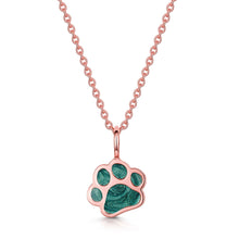 Load image into Gallery viewer, Paw Print Ashes Resin Pendant - Rose Gold
