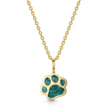 Load image into Gallery viewer, Paw Print Ashes Resin Pendant - Gold
