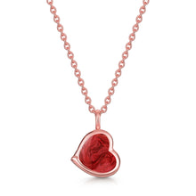 Load image into Gallery viewer, Drop Heart Ashes Resin Pendant - Rose Gold
