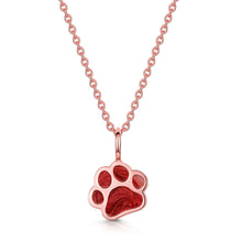 Load image into Gallery viewer, Paw Print Ashes Resin Pendant - Rose Gold
