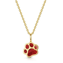 Load image into Gallery viewer, Paw Print Ashes Resin Pendant - Gold
