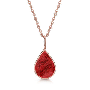 Teardrop Ashes Resin Pendant - Rose Gold