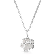 Load image into Gallery viewer, Paw Print Ashes Resin Pendant - Silver
