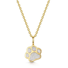 Load image into Gallery viewer, Paw Print Ashes Resin Pendant - Gold
