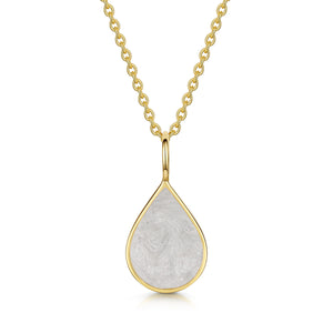 Teardrop Ashes Resin Pendant - Gold