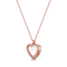 Load image into Gallery viewer, Floating Heart Memory Locket - Rose Gold
