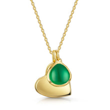 Load image into Gallery viewer, Drop Heart Birthstone Personalised Locket – Gold
