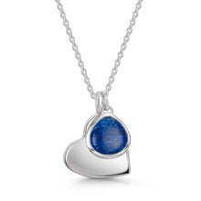 Load image into Gallery viewer, Drop Heart Birthstone Personalised Locket – Silver
