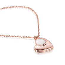 Load image into Gallery viewer, Drop Heart Birthstone Personalised Locket – Rose Gold
