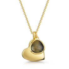 Load image into Gallery viewer, Drop Heart Birthstone Personalised Locket – Gold
