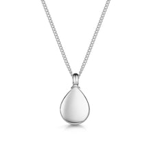 Load image into Gallery viewer, Men&#39;s Teardrop Lapis Ashes Urn Necklace - Silver
