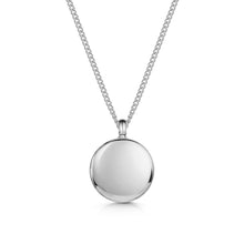 Load image into Gallery viewer, Men&#39;s Round Drum Urn Ashes Necklace – Silver
