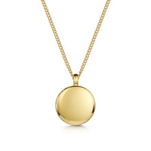 Load image into Gallery viewer, Men&#39;s Round Drum Urn Ashes Necklace – Gold
