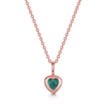 Load image into Gallery viewer, Little Heart Ashes Resin Pendant - Rose Gold
