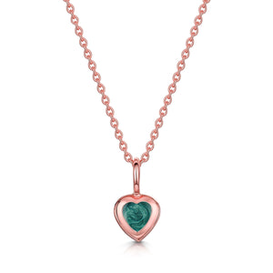 Little Heart Ashes Resin Pendant - Rose Gold