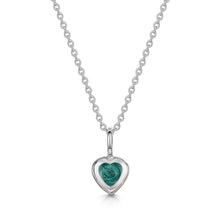 Load image into Gallery viewer, Little Heart Ashes Resin Pendant - Silver
