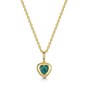 Little Heart Ashes Resin Pendant - Gold