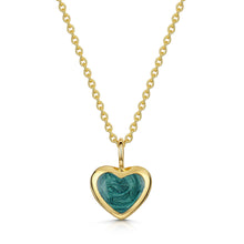 Load image into Gallery viewer, Rounded Heart Ashes Resin Pendant - Gold
