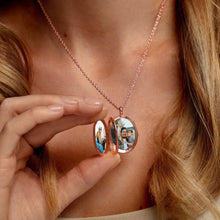 Load image into Gallery viewer, 4 Photo Personalised Oval Locket – Rose Gold
