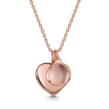 Load image into Gallery viewer, Heart Birthstone Personalised Locket – Rose Gold
