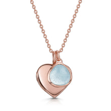 Load image into Gallery viewer, Heart Birthstone Personalised Locket – Rose Gold
