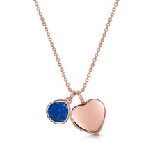 Load image into Gallery viewer, Heart Birthstone Personalised Locket – Rose Gold
