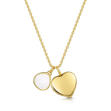 Load image into Gallery viewer, Heart Birthstone Personalised Locket – Gold
