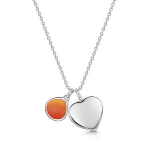 Heart Birthstone Personalised Locket – Silver