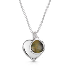 Load image into Gallery viewer, Heart Birthstone Personalised Locket – Silver
