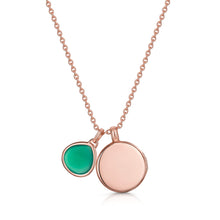 Load image into Gallery viewer, Round Birthstone Personalised Locket – Rose Gold
