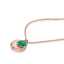 Load image into Gallery viewer, Round Birthstone Personalised Locket – Rose Gold
