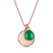 Load image into Gallery viewer, Round Birthstone Personalised Locket – Rose Gold
