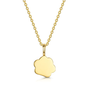 Paw Print Ashes Resin Pendant - Gold