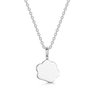 Paw Print Ashes Resin Pendant - Silver