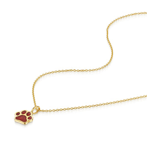 Paw Print Ashes Resin Pendant - Gold