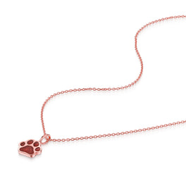 Paw Print Ashes Resin Pendant - Rose Gold