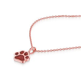 Paw Print Ashes Resin Pendant - Rose Gold