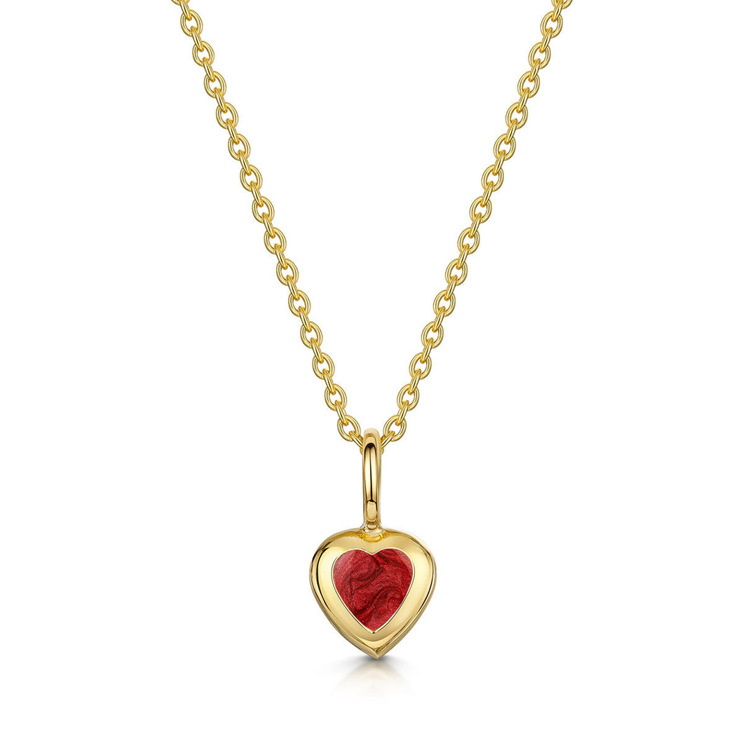 Little Heart Ashes Resin Pendant - Gold