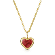 Load image into Gallery viewer, Rounded Heart Ashes Resin Pendant - Gold
