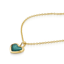 Load image into Gallery viewer, Rounded Heart Ashes Resin Pendant - Gold
